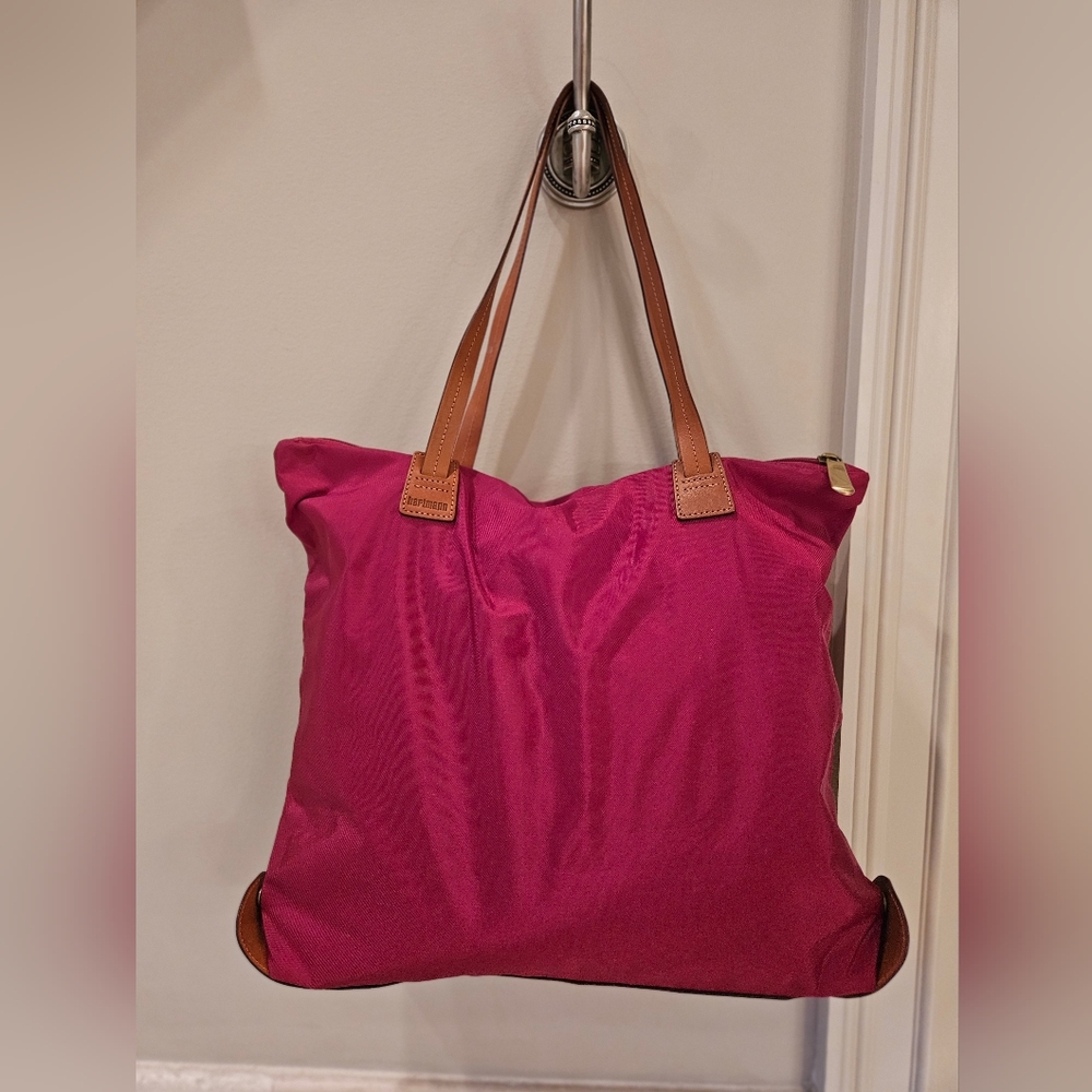 NEW HARTMANN Red/Burgundy Zip Travel Tote